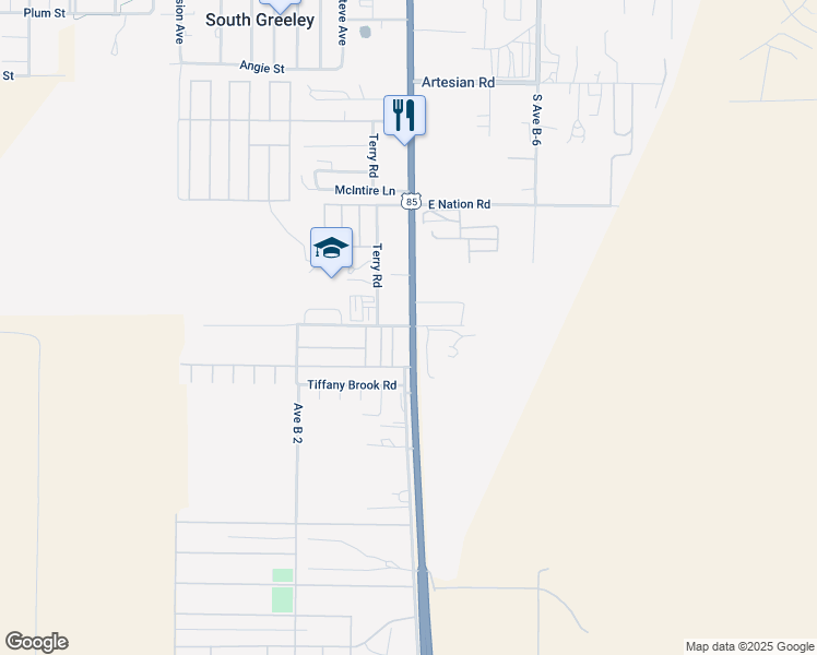 map of restaurants, bars, coffee shops, grocery stores, and more near 3300-3398 S Greeley Hwy in Cheyenne