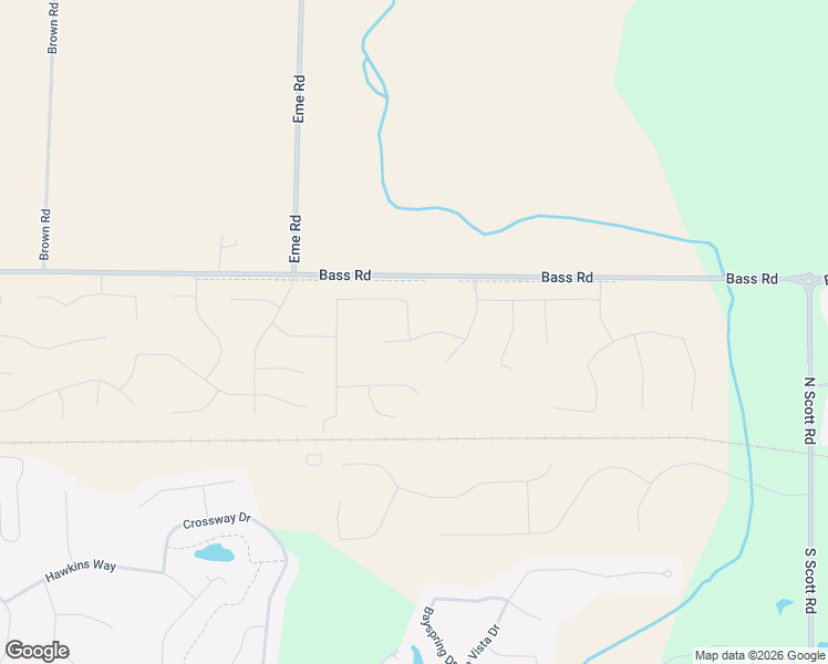 map of restaurants, bars, coffee shops, grocery stores, and more near 11115-11413 Bass Road in Fort Wayne