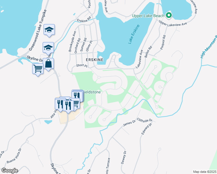 map of restaurants, bars, coffee shops, grocery stores, and more near 33 Northgate Park in Ringwood