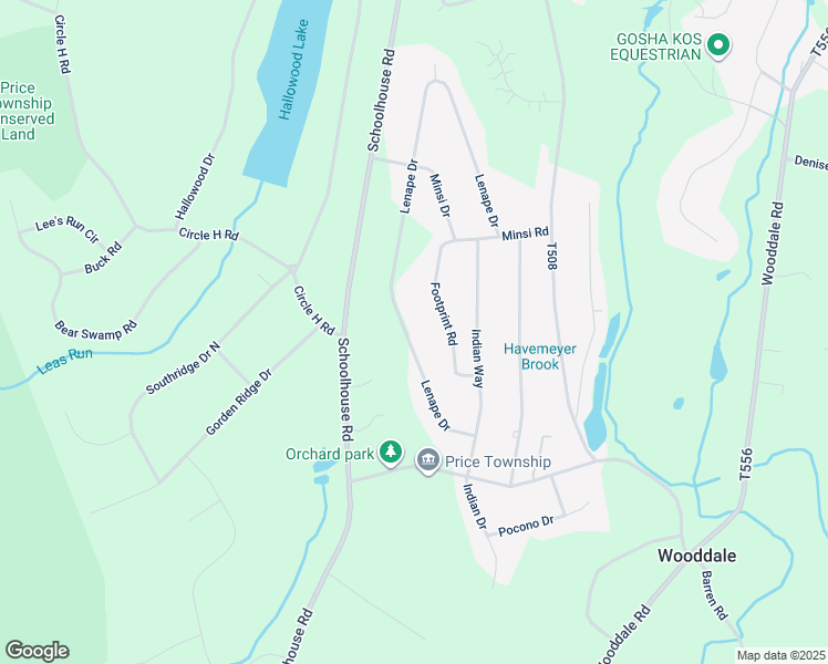 map of restaurants, bars, coffee shops, grocery stores, and more near 107 Lenape Drive in East Stroudsburg