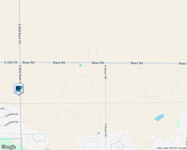 map of restaurants, bars, coffee shops, grocery stores, and more near 1300 North Noyer Road in Fort Wayne