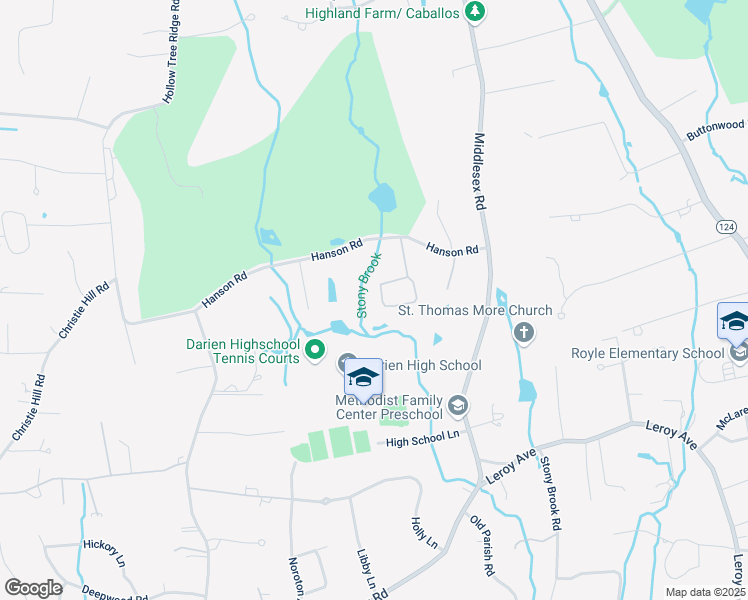 map of restaurants, bars, coffee shops, grocery stores, and more near 18 Linda Lane in Darien