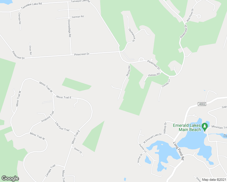map of restaurants, bars, coffee shops, grocery stores, and more near in Pocono Pines