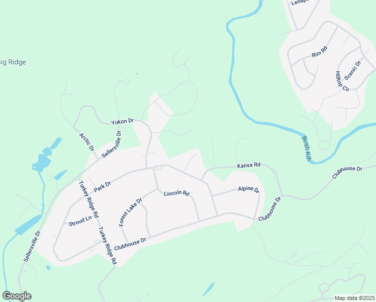 map of restaurants, bars, coffee shops, grocery stores, and more near 2219 Puddle Court in East Stroudsburg