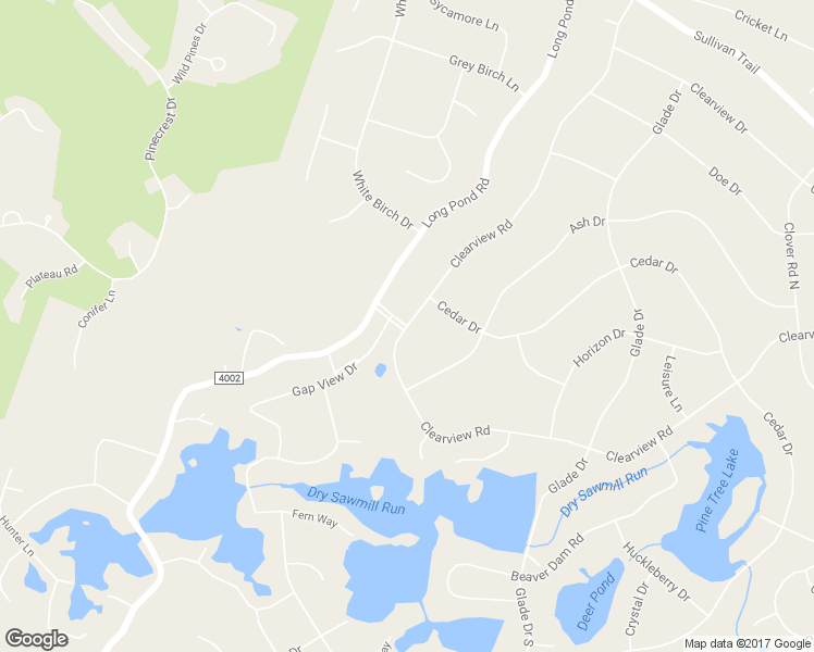 map of restaurants, bars, coffee shops, grocery stores, and more near 3413 Emerald Boulevard in Long Pond