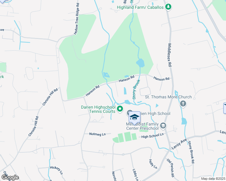 map of restaurants, bars, coffee shops, grocery stores, and more near 50 Hanson Road in Darien