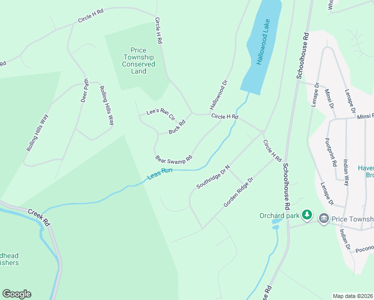 map of restaurants, bars, coffee shops, grocery stores, and more near 1033 Bear Swamp Road in East Stroudsburg