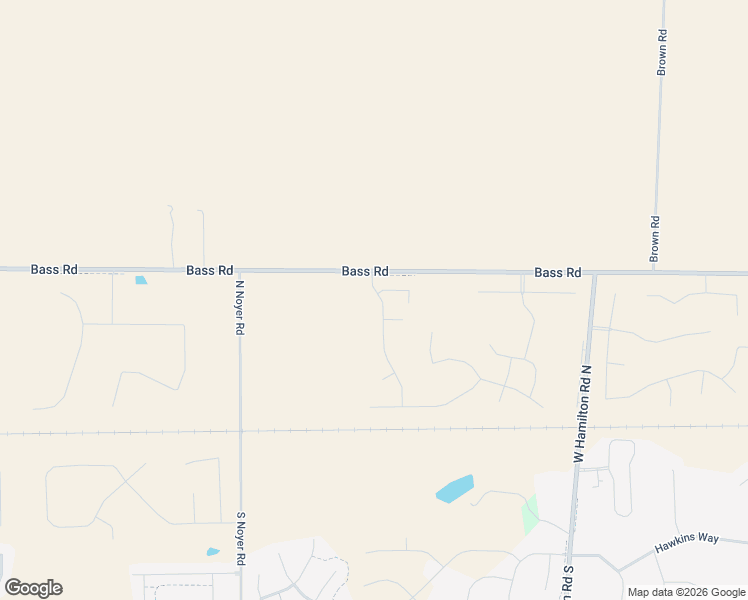 map of restaurants, bars, coffee shops, grocery stores, and more near 13405 Bass Road in Fort Wayne