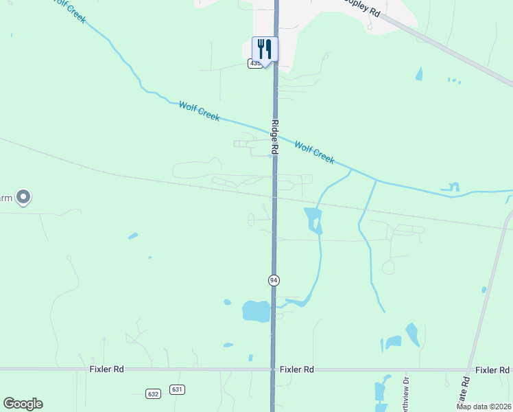 map of restaurants, bars, coffee shops, grocery stores, and more near 1400 Varney Drive in Wadsworth