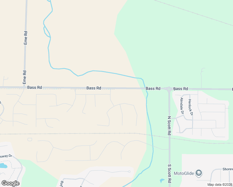 map of restaurants, bars, coffee shops, grocery stores, and more near 10630 Bass Road in Fort Wayne