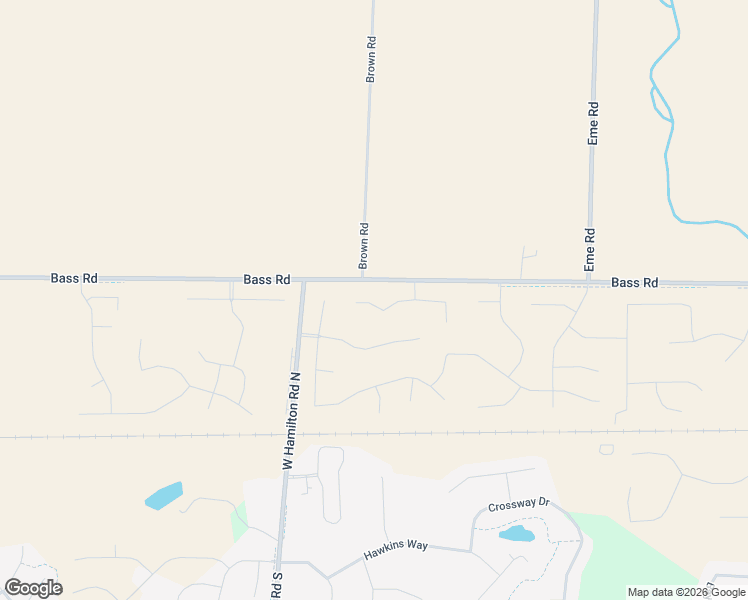 map of restaurants, bars, coffee shops, grocery stores, and more near 11501-12399 Bass Road in Fort Wayne