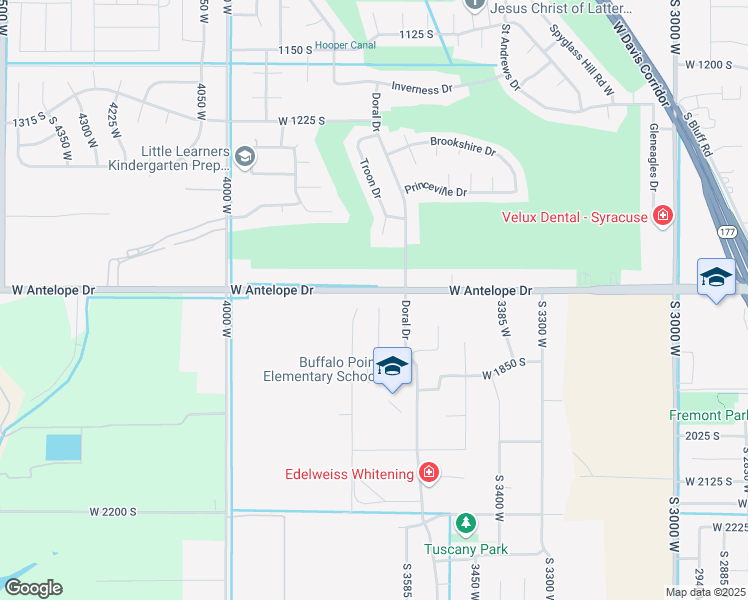 map of restaurants, bars, coffee shops, grocery stores, and more near 1722 South 3660 West in Syracuse