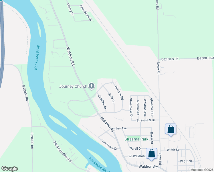 map of restaurants, bars, coffee shops, grocery stores, and more near 165 Shaftsbury Road in Kankakee