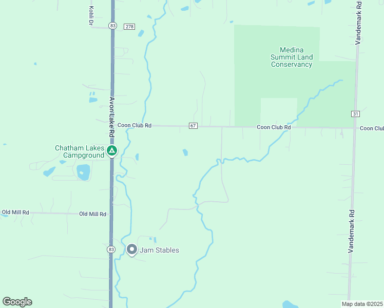 map of restaurants, bars, coffee shops, grocery stores, and more near 9096 Coon Club Road in Medina