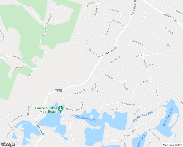 map of restaurants, bars, coffee shops, grocery stores, and more near 3233 Emerald Boulevard in Long Pond