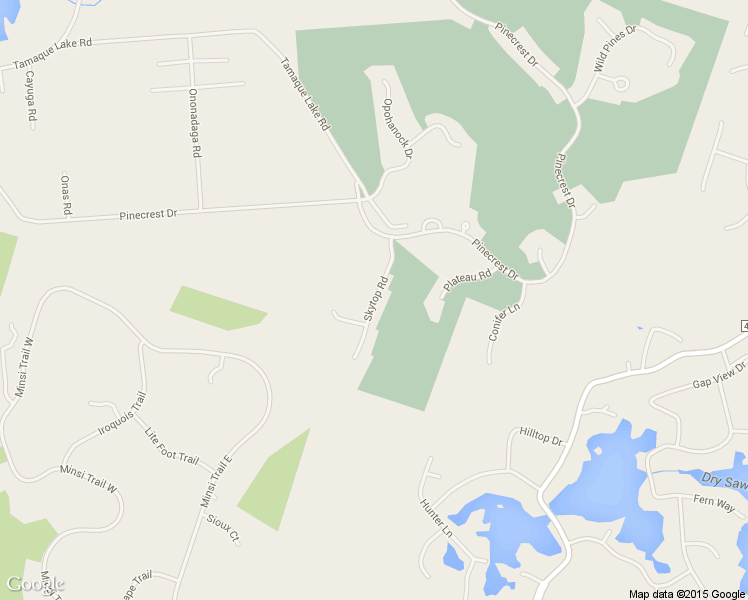 map of restaurants, bars, coffee shops, grocery stores, and more near Skytop Road in Long Pond