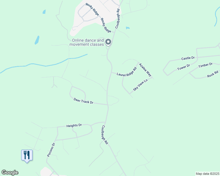 map of restaurants, bars, coffee shops, grocery stores, and more near 378 Coolbaugh Road in East Stroudsburg