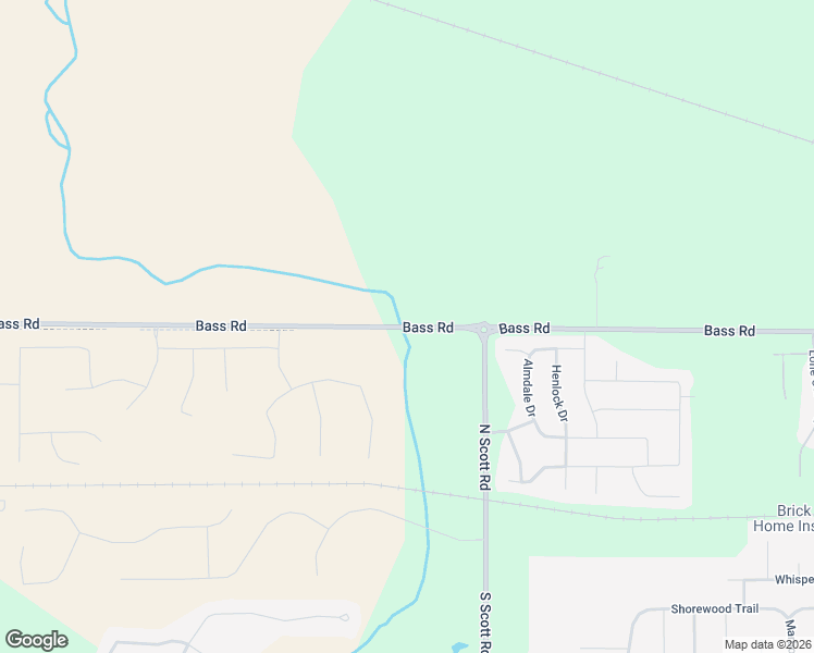 map of restaurants, bars, coffee shops, grocery stores, and more near 10401 Bass Road in Fort Wayne