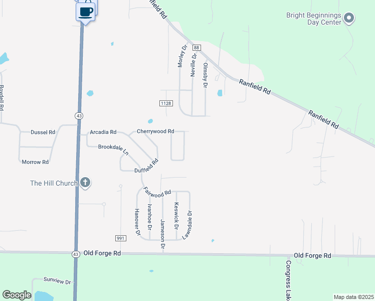map of restaurants, bars, coffee shops, grocery stores, and more near 3672 Elmhurst Court in Kent