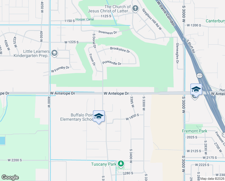 map of restaurants, bars, coffee shops, grocery stores, and more near 3544 West 1700 South in Syracuse