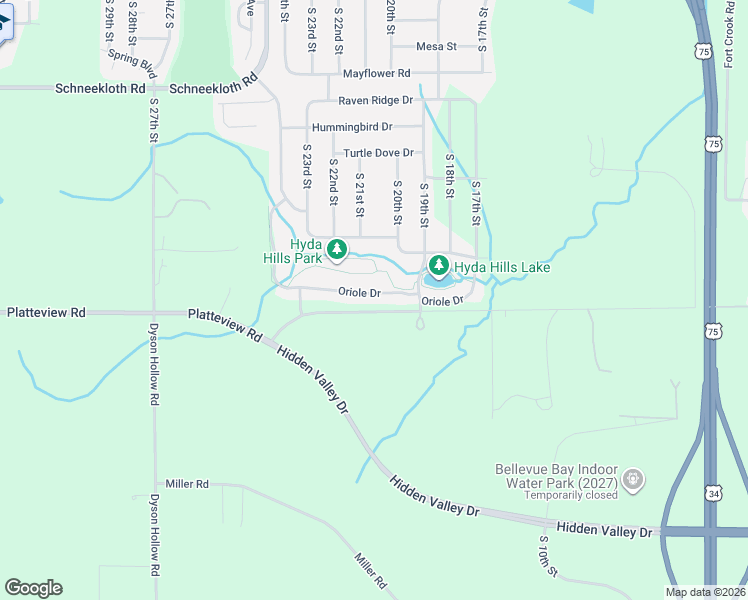 map of restaurants, bars, coffee shops, grocery stores, and more near 2007 Oriole Drive in Bellevue