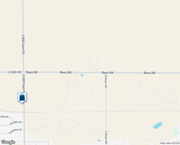 map of restaurants, bars, coffee shops, grocery stores, and more near 14001 Bass Road in Fort Wayne