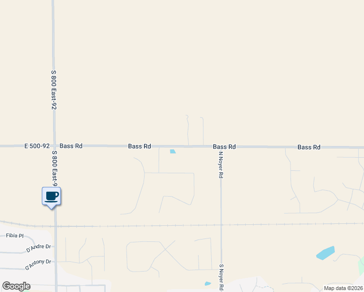 map of restaurants, bars, coffee shops, grocery stores, and more near 14207 Bass Road in Fort Wayne