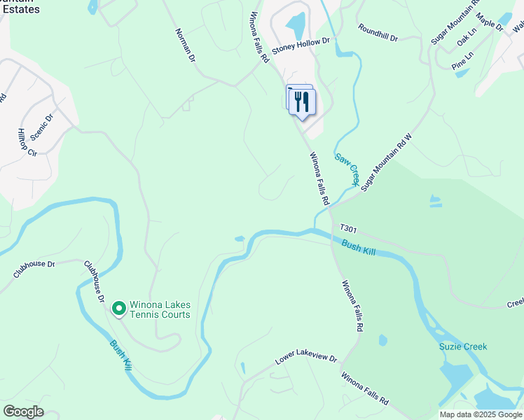 map of restaurants, bars, coffee shops, grocery stores, and more near 515 Norman Court in East Stroudsburg