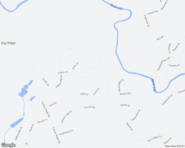 map of restaurants, bars, coffee shops, grocery stores, and more near 2209 Vista Circle in East Stroudsburg