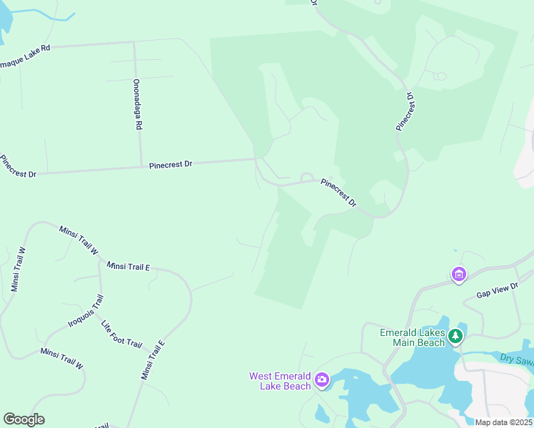 map of restaurants, bars, coffee shops, grocery stores, and more near 120 Skytop Road in Pocono Pines