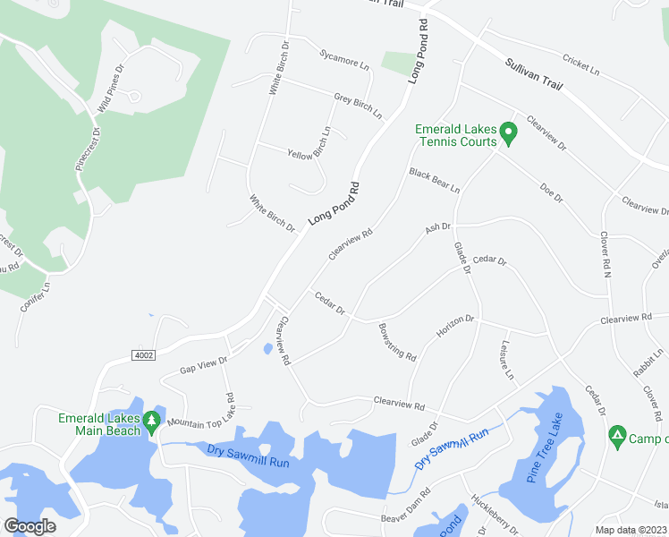 map of restaurants, bars, coffee shops, grocery stores, and more near 1664 Glade Drive in Long Pond