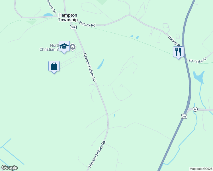 map of restaurants, bars, coffee shops, grocery stores, and more near 308 Longview Acres Court in Newton