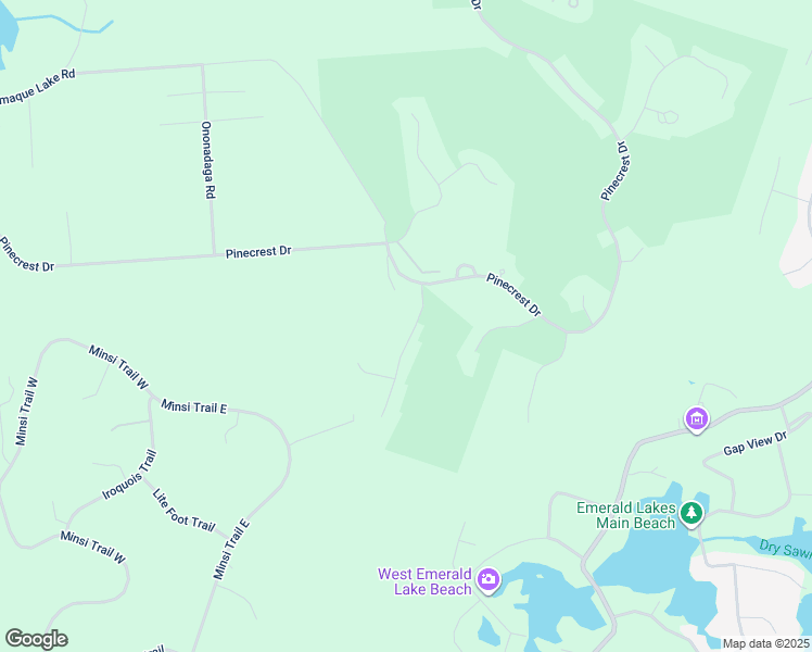 map of restaurants, bars, coffee shops, grocery stores, and more near 120 Skytop Road in Pocono Pines