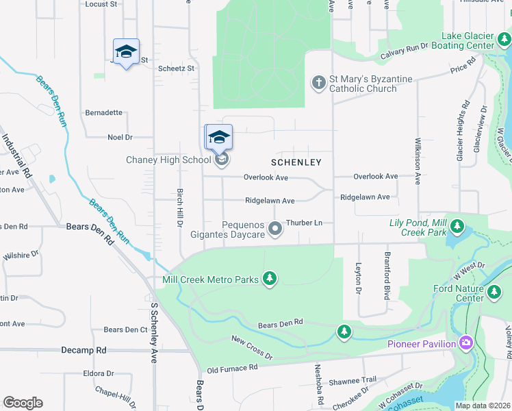 map of restaurants, bars, coffee shops, grocery stores, and more near 2310 McCollum Road in Youngstown