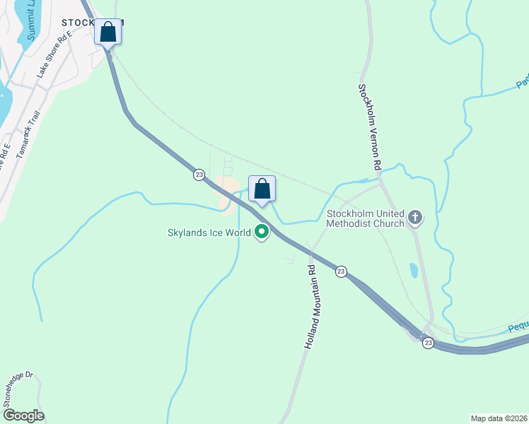 map of restaurants, bars, coffee shops, grocery stores, and more near 105-2771 New Jersey 23 in Hardyston Township