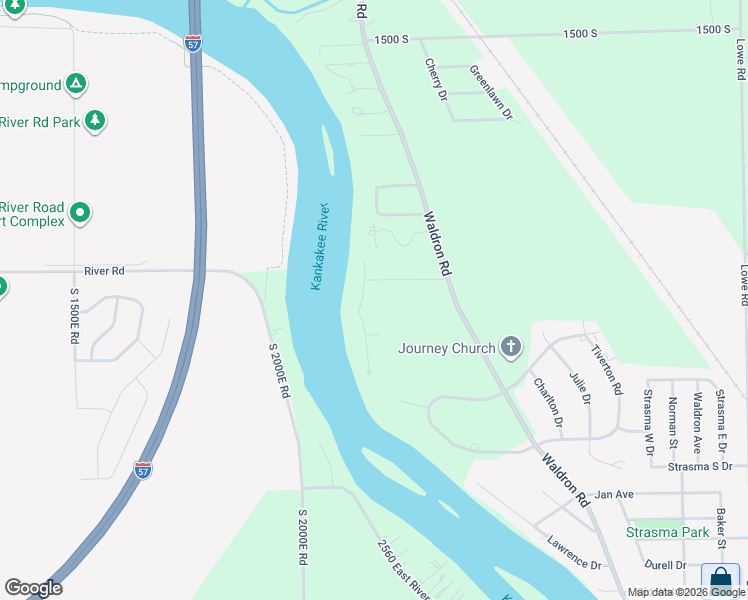 map of restaurants, bars, coffee shops, grocery stores, and more near 40 Oakwood Drive in Kankakee