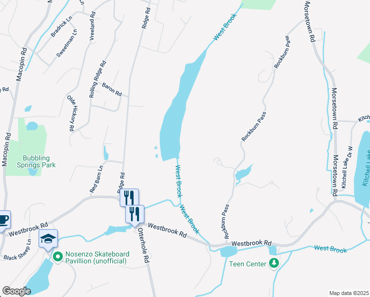 map of restaurants, bars, coffee shops, grocery stores, and more near in West Milford