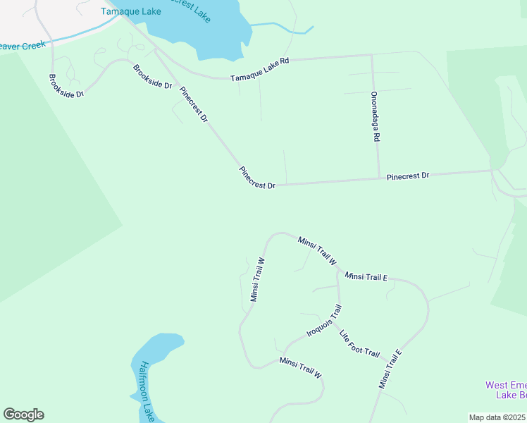 map of restaurants, bars, coffee shops, grocery stores, and more near 505 Minsi Trail West in Long Pond