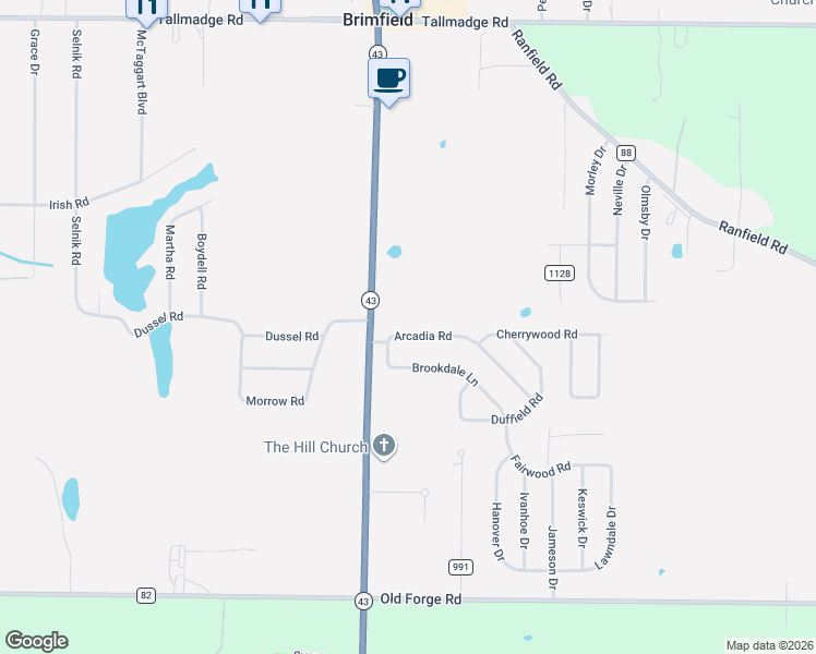 map of restaurants, bars, coffee shops, grocery stores, and more near 1339 Arcadia Rd in Kent