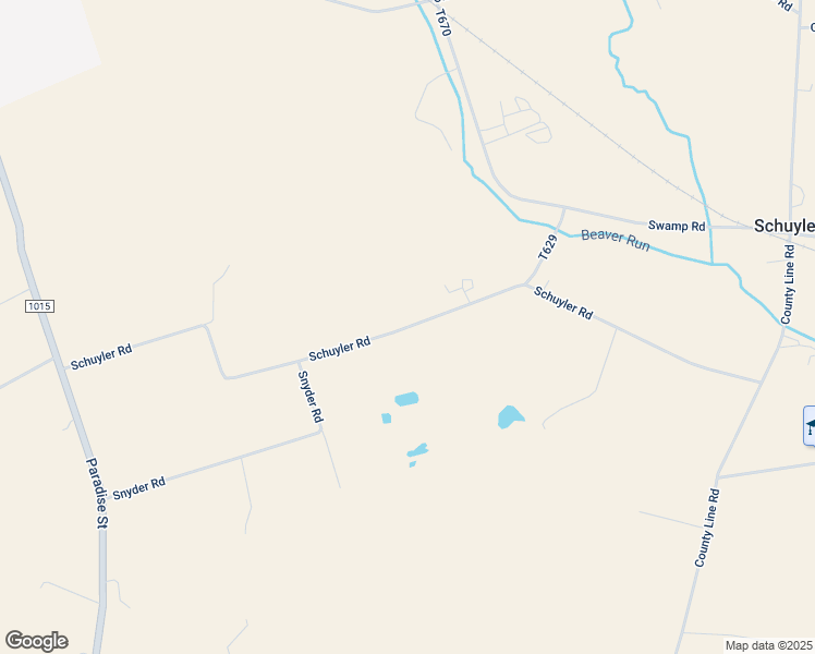 map of restaurants, bars, coffee shops, grocery stores, and more near Schuyler Road in Northumberland County