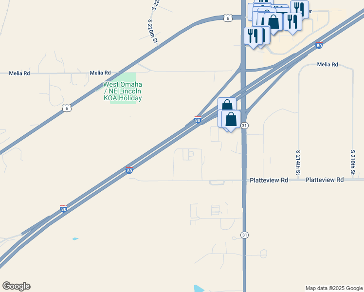 map of restaurants, bars, coffee shops, grocery stores, and more near in Gretna