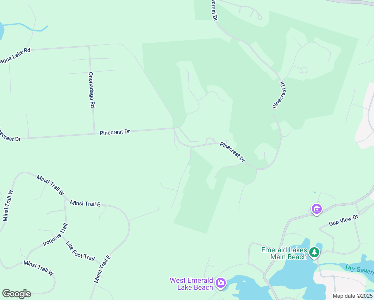 map of restaurants, bars, coffee shops, grocery stores, and more near 520 Pinecrest Drive in Pocono Pines