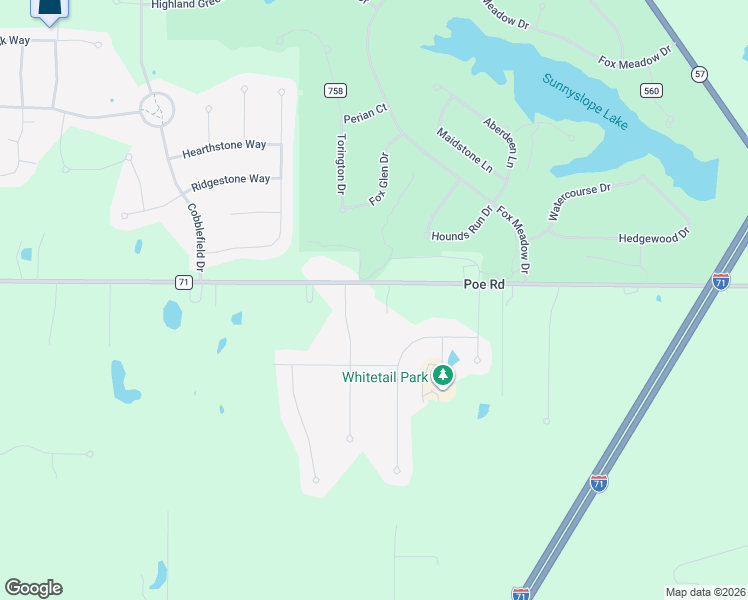 map of restaurants, bars, coffee shops, grocery stores, and more near 4270 Poe Road in Medina