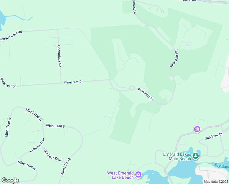 map of restaurants, bars, coffee shops, grocery stores, and more near 518 Pinecrest Drive in Pocono Pines