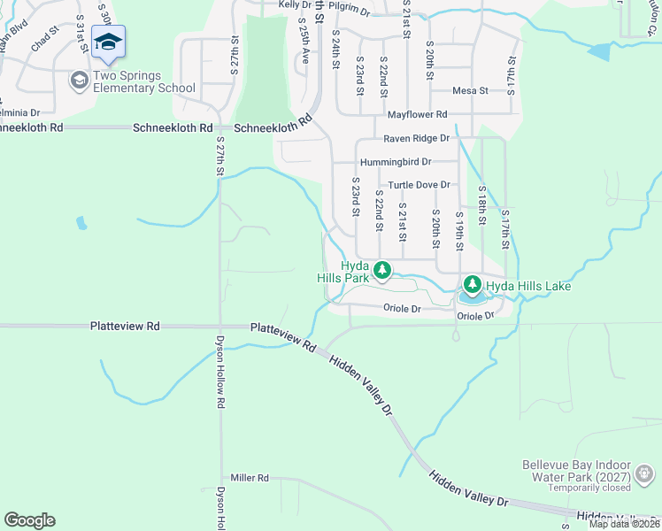 map of restaurants, bars, coffee shops, grocery stores, and more near 14969 South 24th Avenue in Bellevue