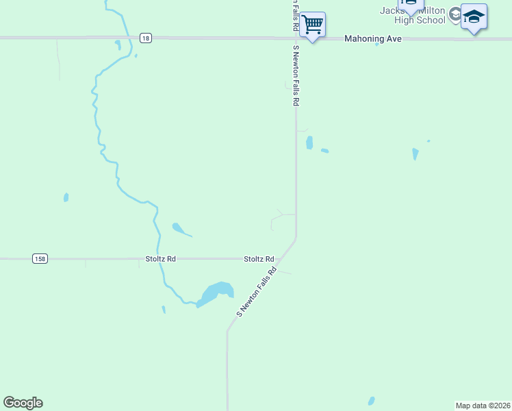 map of restaurants, bars, coffee shops, grocery stores, and more near 610 South Newton Falls Road in Diamond