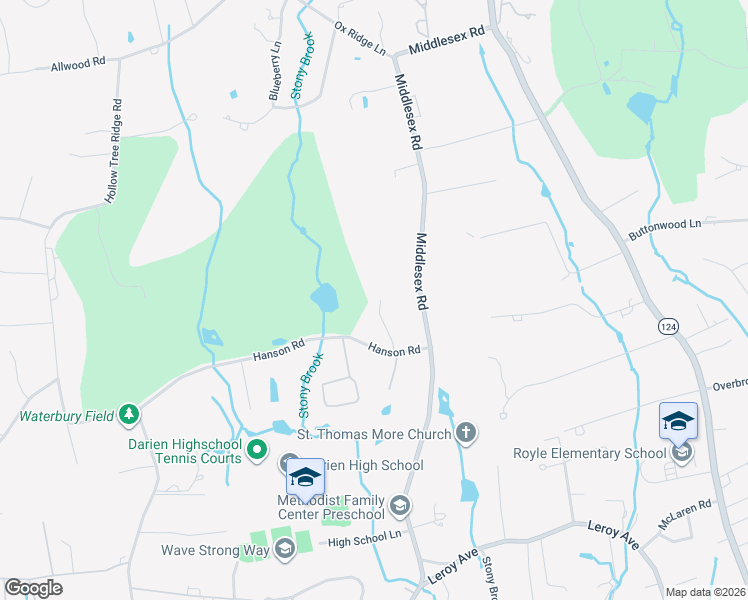 map of restaurants, bars, coffee shops, grocery stores, and more near 3 Althea Lane in Darien