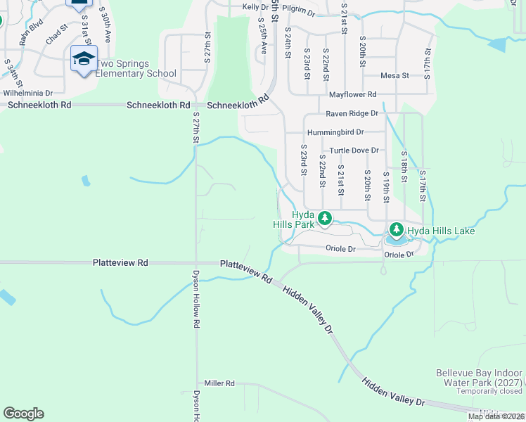 map of restaurants, bars, coffee shops, grocery stores, and more near 14969 South 24th Avenue in Bellevue