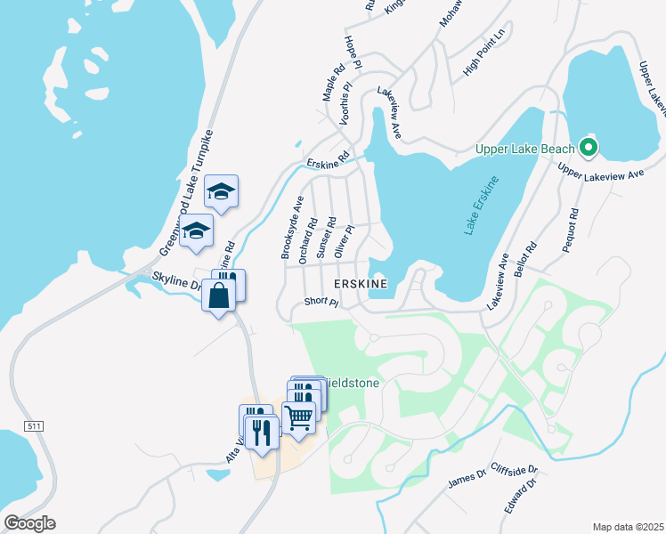 map of restaurants, bars, coffee shops, grocery stores, and more near 50 Oliver Place in Ringwood