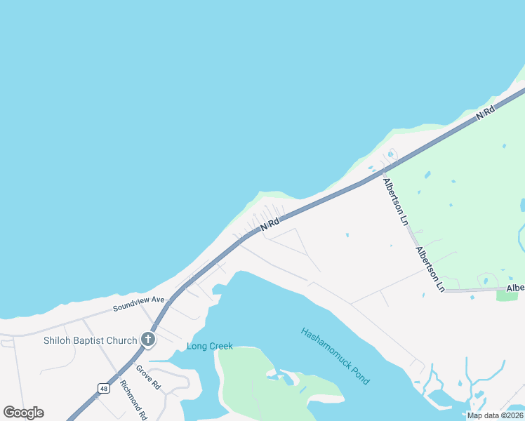 map of restaurants, bars, coffee shops, grocery stores, and more near 185 Stony Shore Drive in Southold